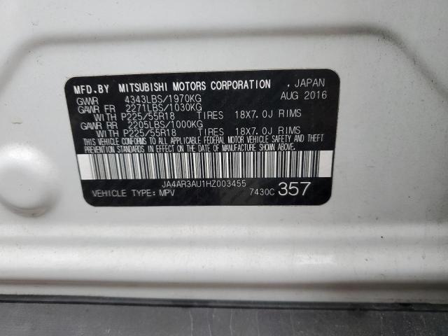 JA4AR3AU1HZ003455 Mitsubishi Outlander Sport Es