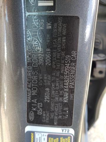 KNAFX4A82E5094519 KIA FORTE EX