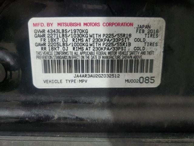JA4AR3AU2GZ032512 Mitsubishi Outlander Sport Es