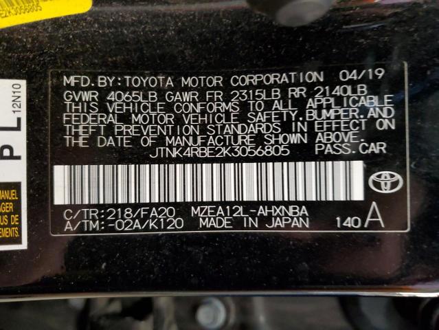JTNK4RBE2K3056805 Toyota COROLLA SE