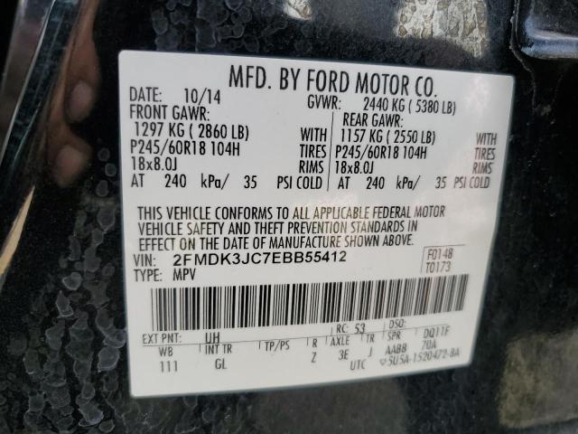 2FMDK3JC7EBB55412 Ford EDGE SEL