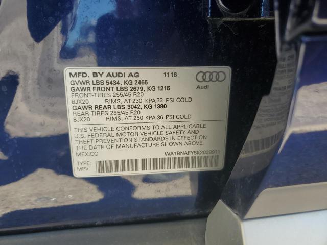 WA1BNAFY5K2028911 Audi Q5 Premium Plus