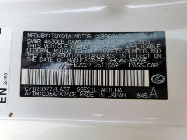 JTHFE2C29F2511089 Lexus IS 350