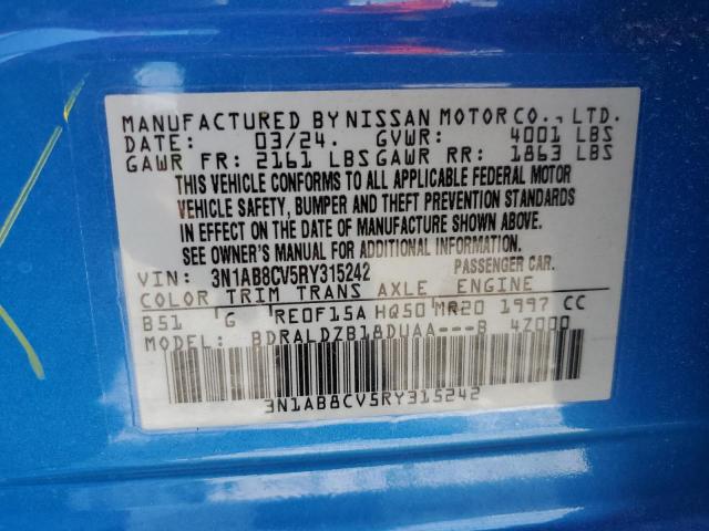 3N1AB8CV5RY315242 Nissan SENTRA SV