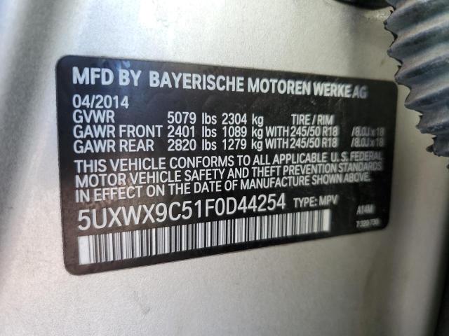 5UXWX9C51F0D44254 BMW X3 Xdrive28i