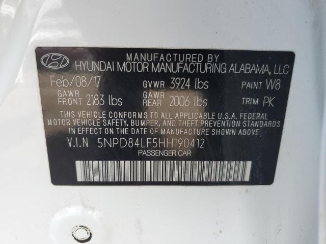 5NPD84LF5HH190412 Hyundai ELANTRA SE