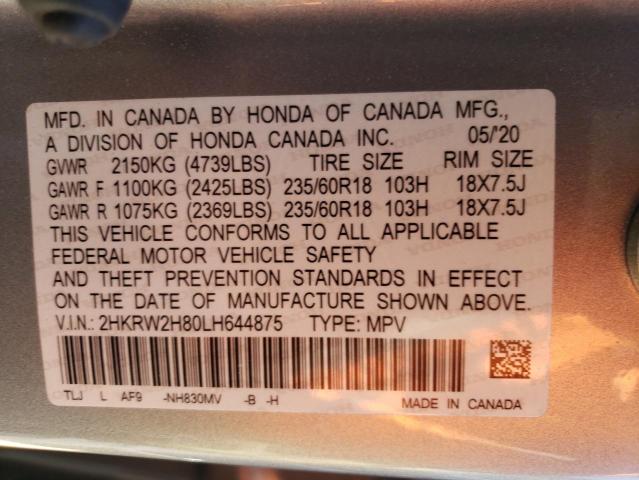 2HKRW2H80LH644875 Honda CR-V EXL