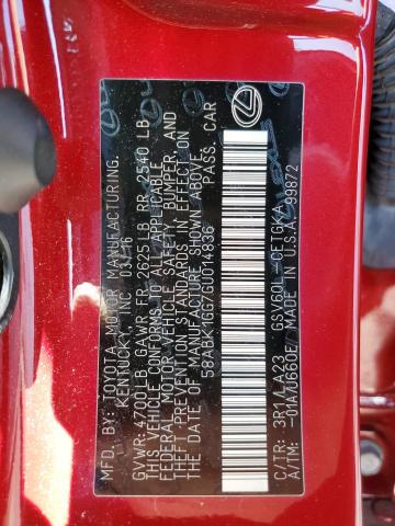 58ABK1GG7GU014836 Lexus ES 350