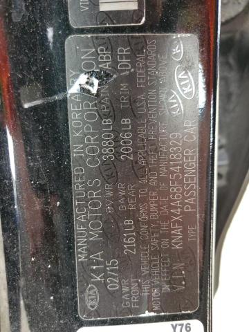 KNAFX4A68F5418329 KIA FORTE LX