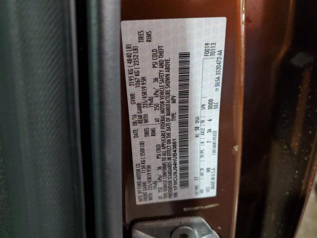 1FMCU9J94HUB43861 Ford Escape Titanium