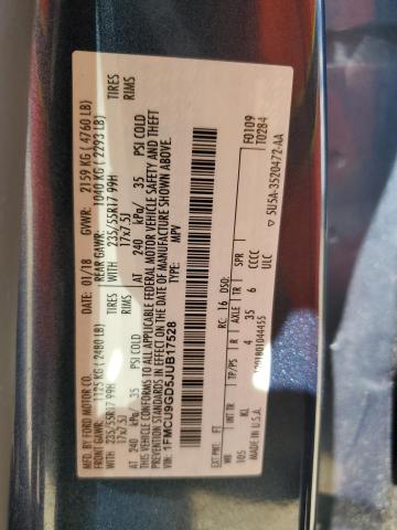 1FMCU9GD5JUB17528 Ford ESCAPE SE