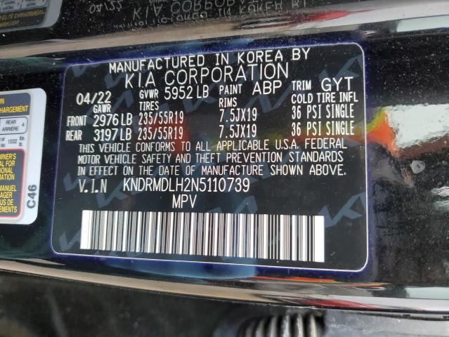 KNDRMDLH2N5110739 KIA Sorento Sx Prestige