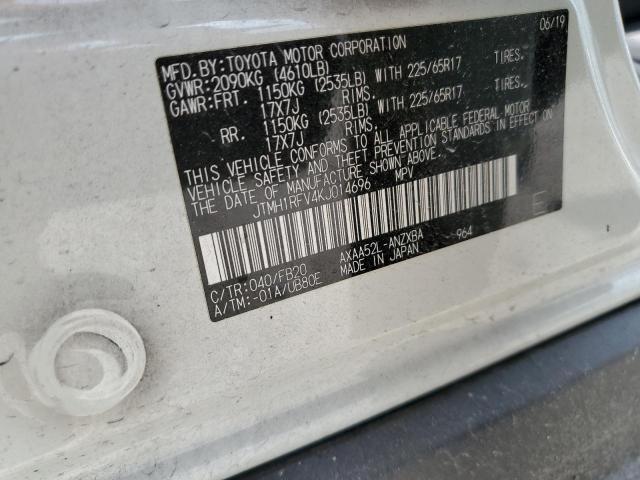 JTMH1RFV4KJ014696 Toyota RAV4 LE