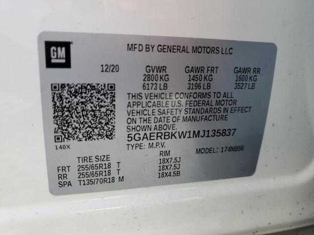 5GAERBKW1MJ135837 Buick Enclave Essence