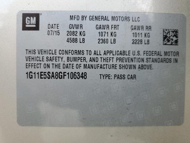 1G11E5SA8GF106348 Chevrolet Malibu Limited Ltz