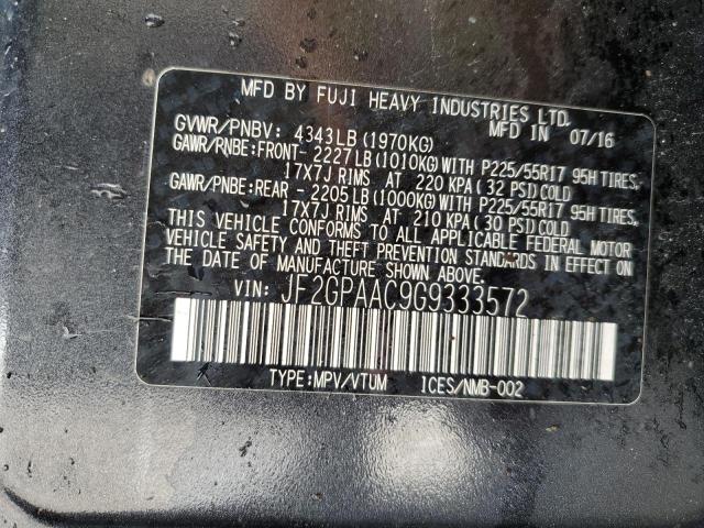JF2GPAAC9G9333572 Subaru Crosstrek