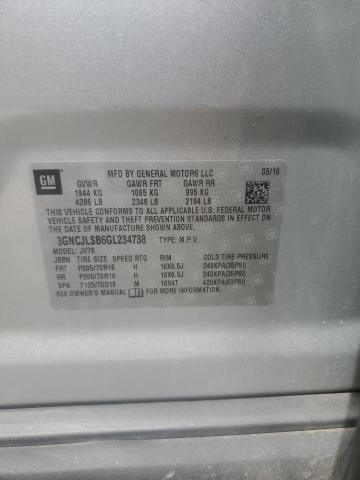 3GNCJLSB6GL234738 Chevrolet TRAX 1LT