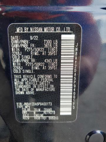 JN8AY2DA5P9400173 Nissan Armada Platinum