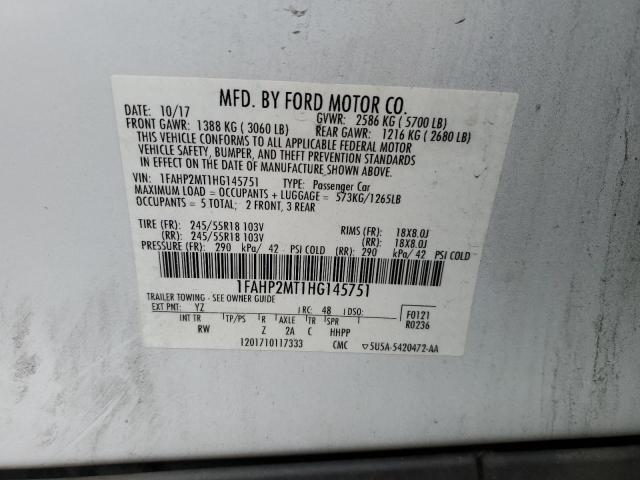 1FAHP2MT1HG145751 Ford Taurus Police Interceptor