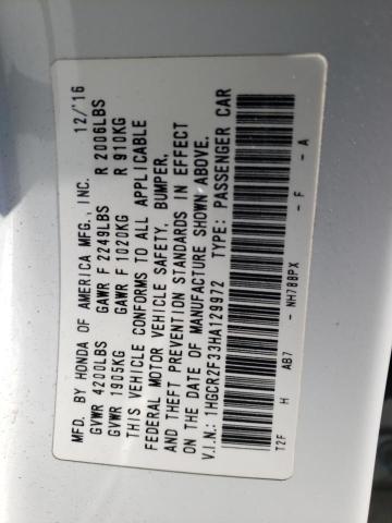 1HGCR2F33HA129972 Honda ACCORD LX