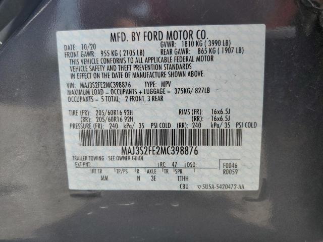 MAJ3S2FE2MC398876 Ford ECOSPORT S