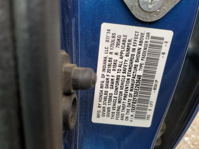 19XFB2F53EE263648 Honda Civic Lx