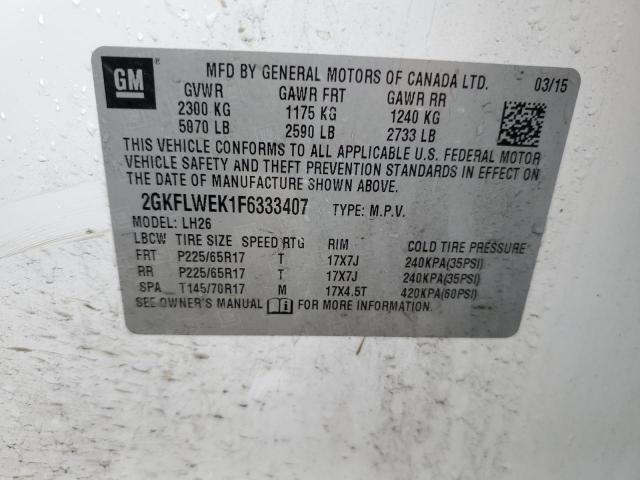 2GKFLWEK1F6333407 GMC Terrain Sle