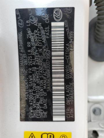 58ABK1GG8JU079962 Lexus ES 350