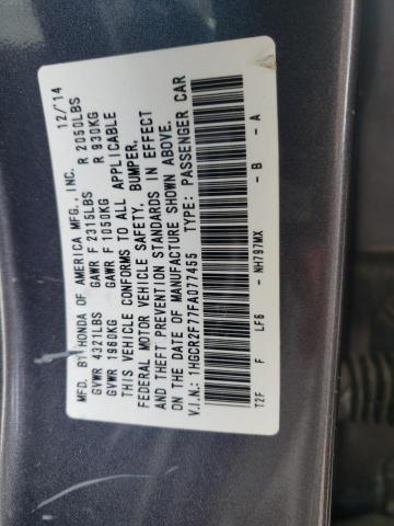 1HGCR2F77FA077455 Honda ACCORD EX