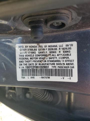 19XFC2F86LE028651 Honda CIVIC SPOR