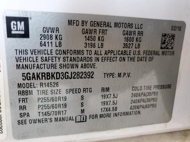 5GAKRBKD3GJ282392 Buick Enclave