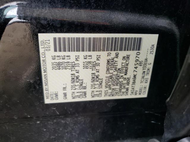 5N1AT3BA6MC745970 Nissan ROGUE SV