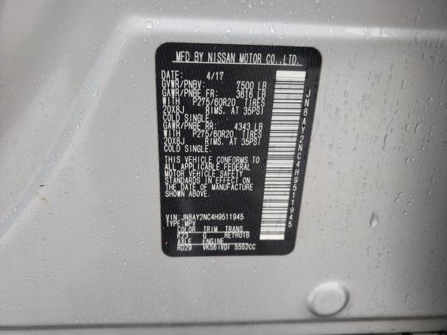 JN8AY2NC4H9511945 Nissan ARMADA SV