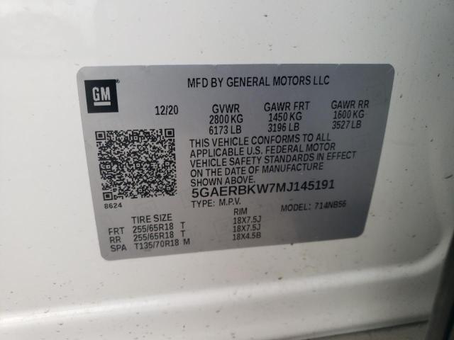5GAERBKW7MJ145191 Buick Enclave Essence