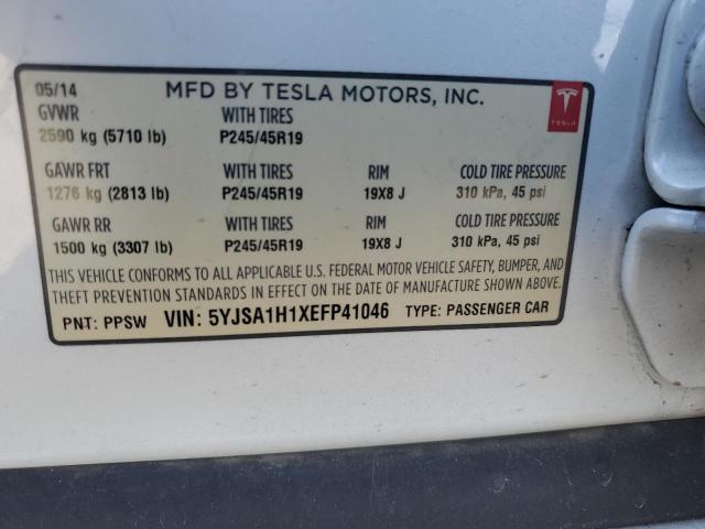 5YJSA1H1XEFP41046 Tesla MODEL S