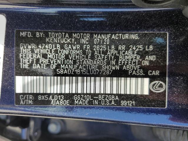 58ADZ1B15LU077287 Lexus ES 350