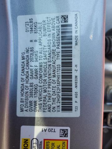 2HGFE2F5XPH517033 Honda Civic Sport