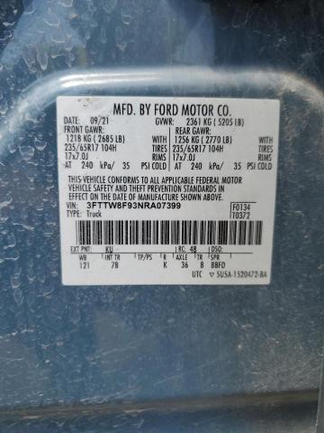3FTTW8F93NRA07399 Ford Maverick Xl