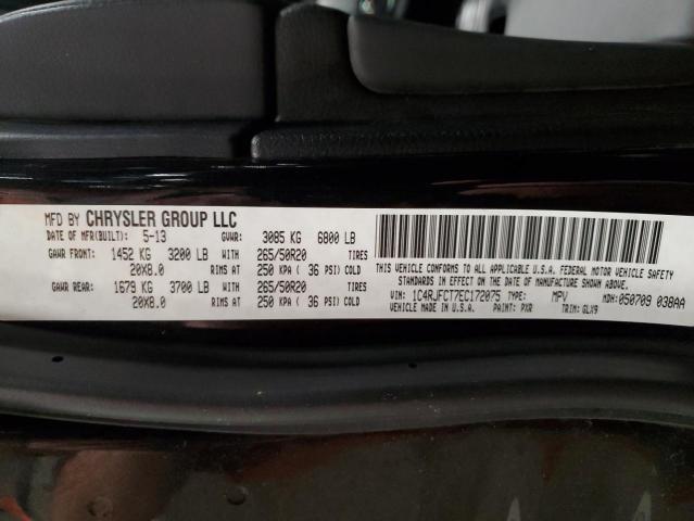 1C4RJFCT7EC172075 Jeep Grand Cherokee Overland