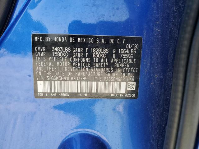 3HGGK5H41LM707785 Honda FIT LX
