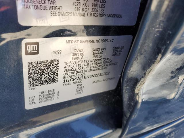 1GCPWBEK4NZ235202 Chevrolet Silverado Ltd C1500 Custom