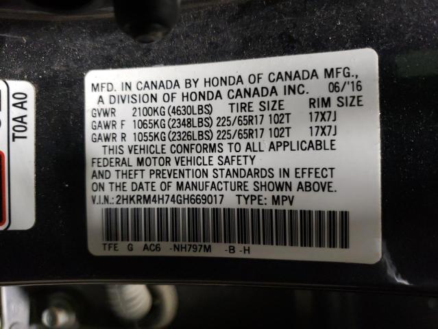 2HKRM4H74GH669017 Honda CR-V EXL