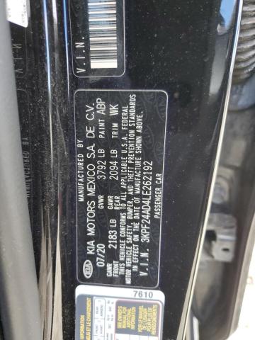 3KPF24AD4LE262192 KIA FORTE FE