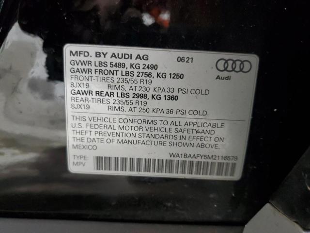 WA1BAAFY5M2116579 Audi Q5 Premium Plus