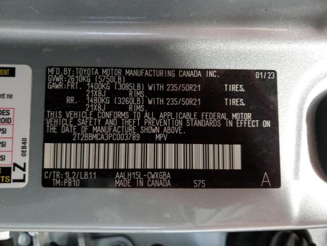 2T2BBMCA3PC003789 Lexus Rx 350h Base