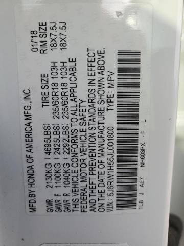 5J6RW1H55JL001800 Honda CR-V EX