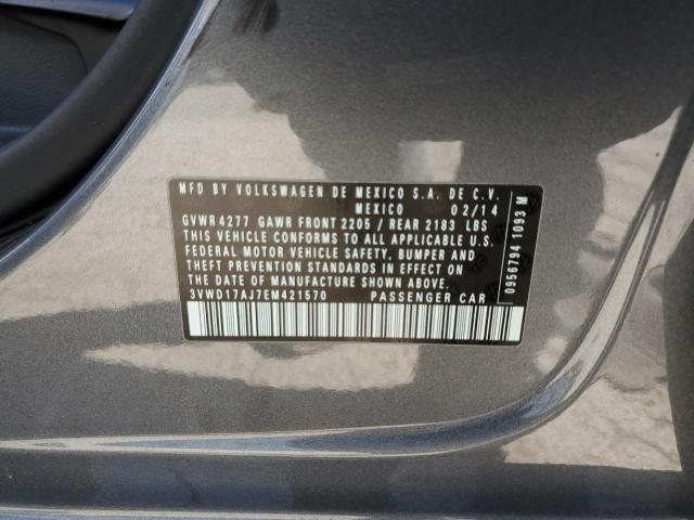 3VWD17AJ7EM421570 Volkswagen JETTA SE
