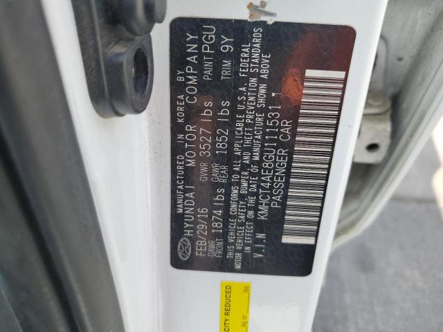 KMHCT4AE8GU111531 Hyundai ACCENT SE