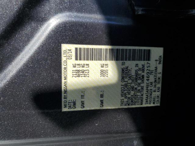 1N4AA5AP4EC469257 Nissan MAXIMA S