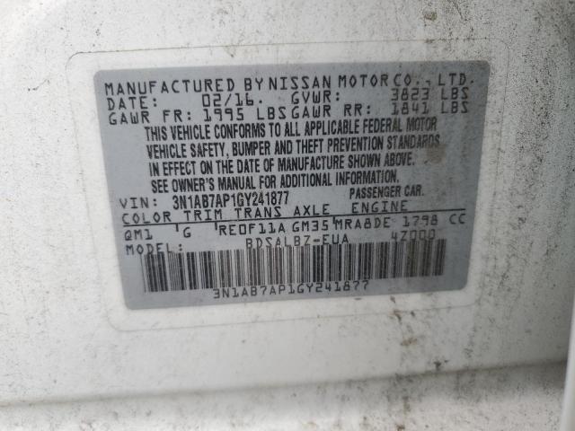 3N1AB7AP1GY241877 Nissan SENTRA S